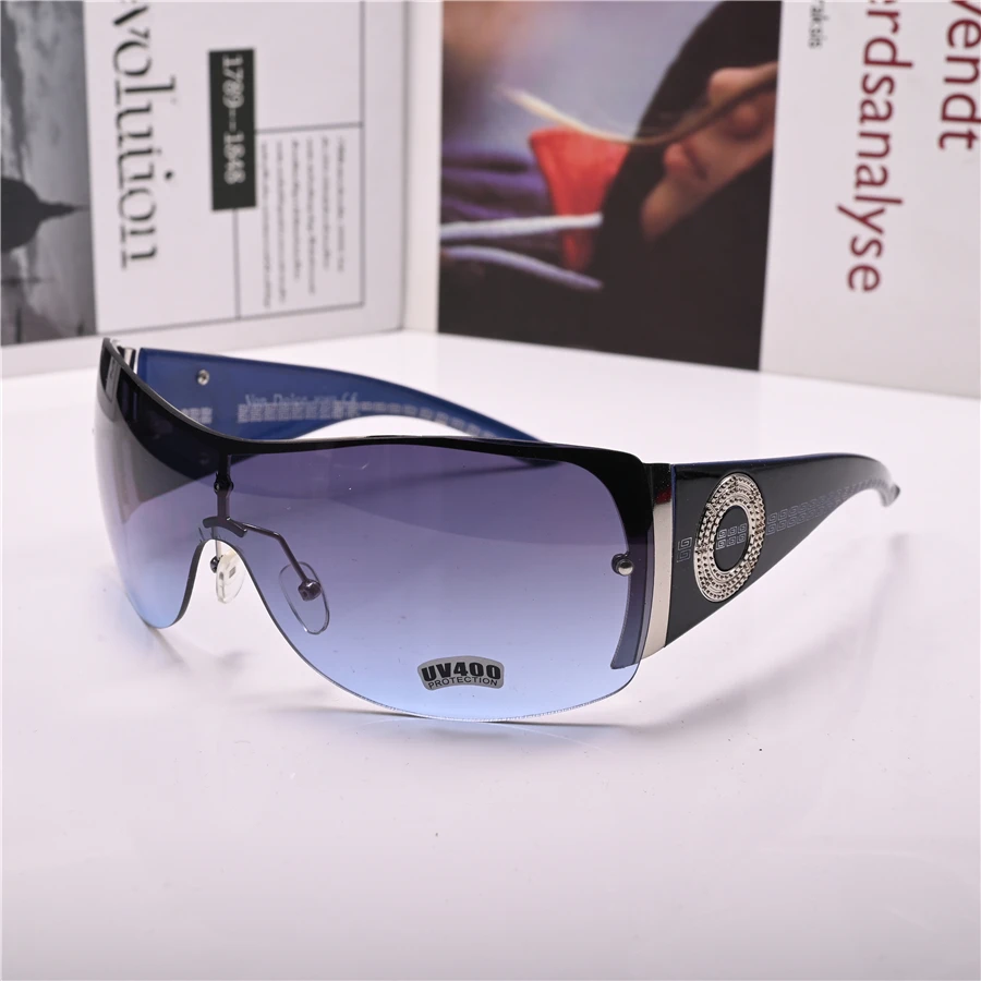 

Windproof Goggles Women Fashion Sunglasses Men One-piece Lens Anti Reflection Steampunk Sun Glasses for Female Driving Male