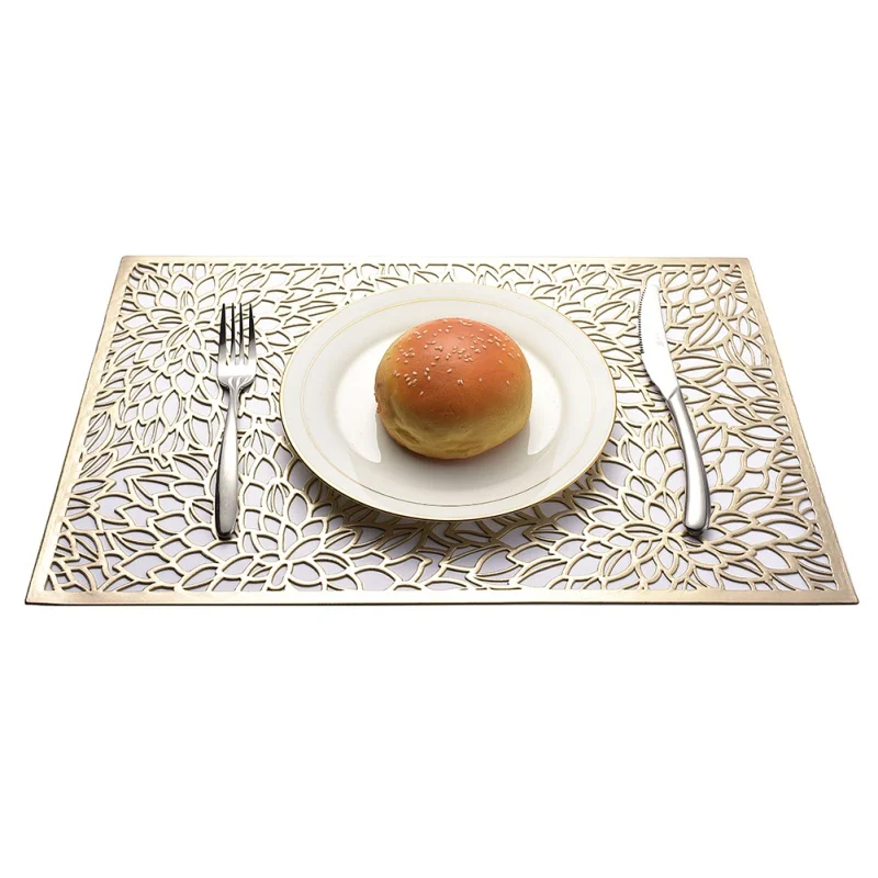 

PP Hollow Oil Resistant Non-slip Kitchen Placemat Coaster Insulation Pad Dish Coffee Cup Table Mat Home Decor