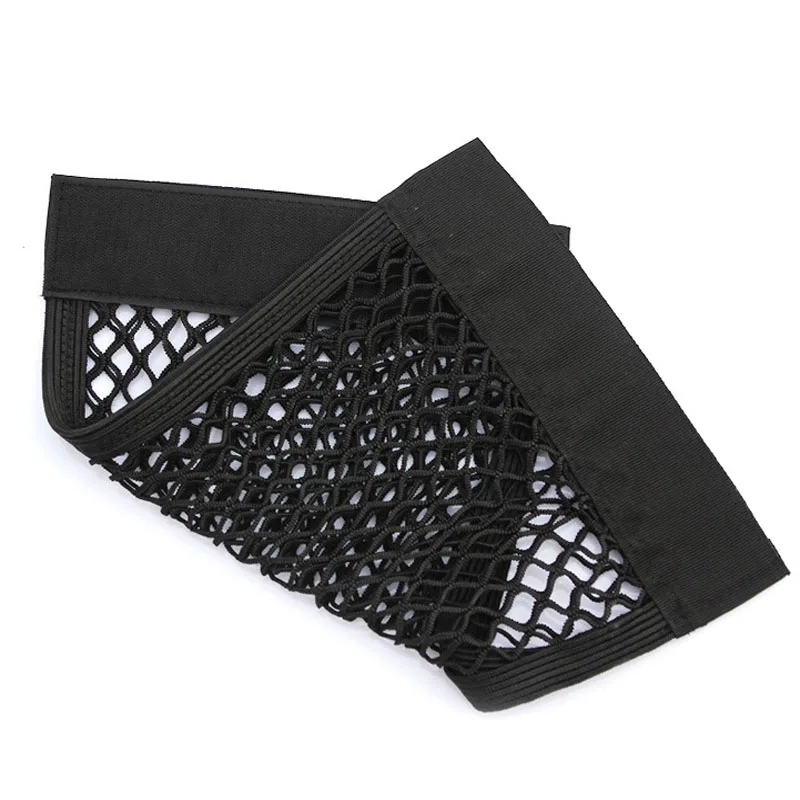 

1 pc 40x25cm Auto Seat Back Storage Mesh Net Bag Car Magic Sticking Holder Pocket Trunk Organizer Elastic String Net Mesh