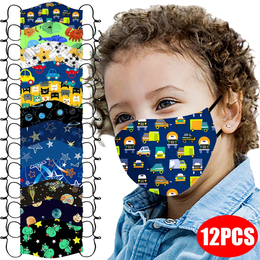 10/12 шт. детская маска для лица моющиеся маски с героями мультфильмов детей