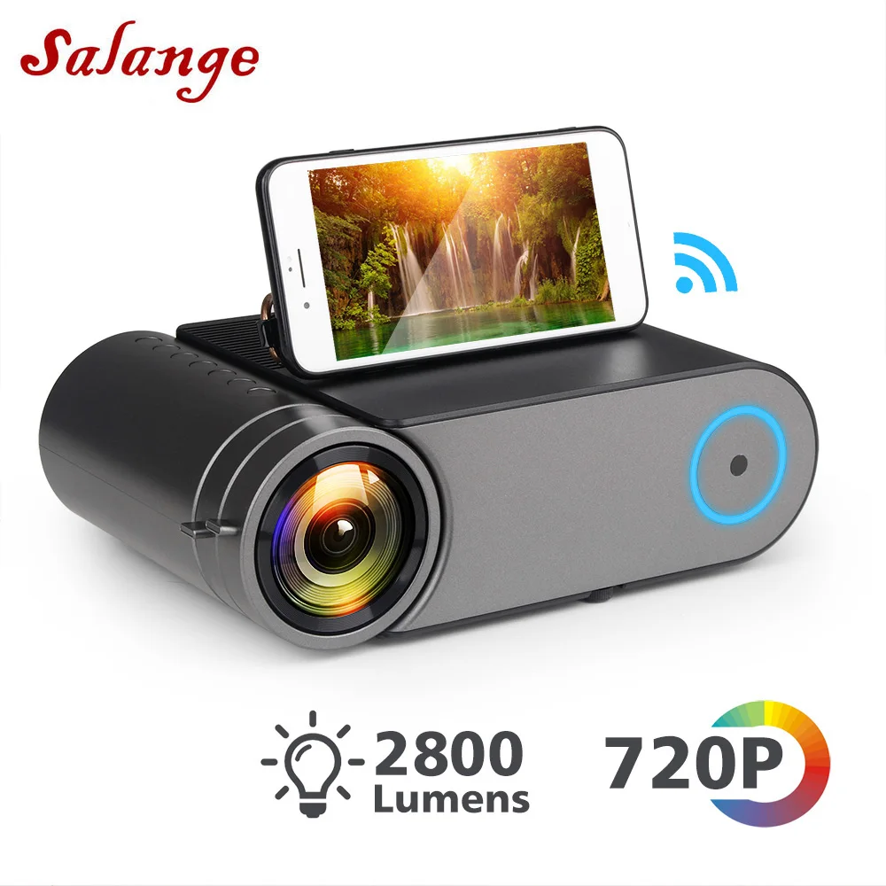 Salange YG420 мини-проектор для домашнего кинотеатра, светодиодный проектор, 2400 люмен, 1280x720 HD, видеопроектор HDMI USB 1080p Wifi
