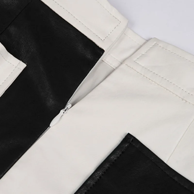 

DEAT 2021 Summer Autumn Newquality Fashion High Waist Splicing A-line Streetwear Women Cortex Temperament Half Skirt 3AC475