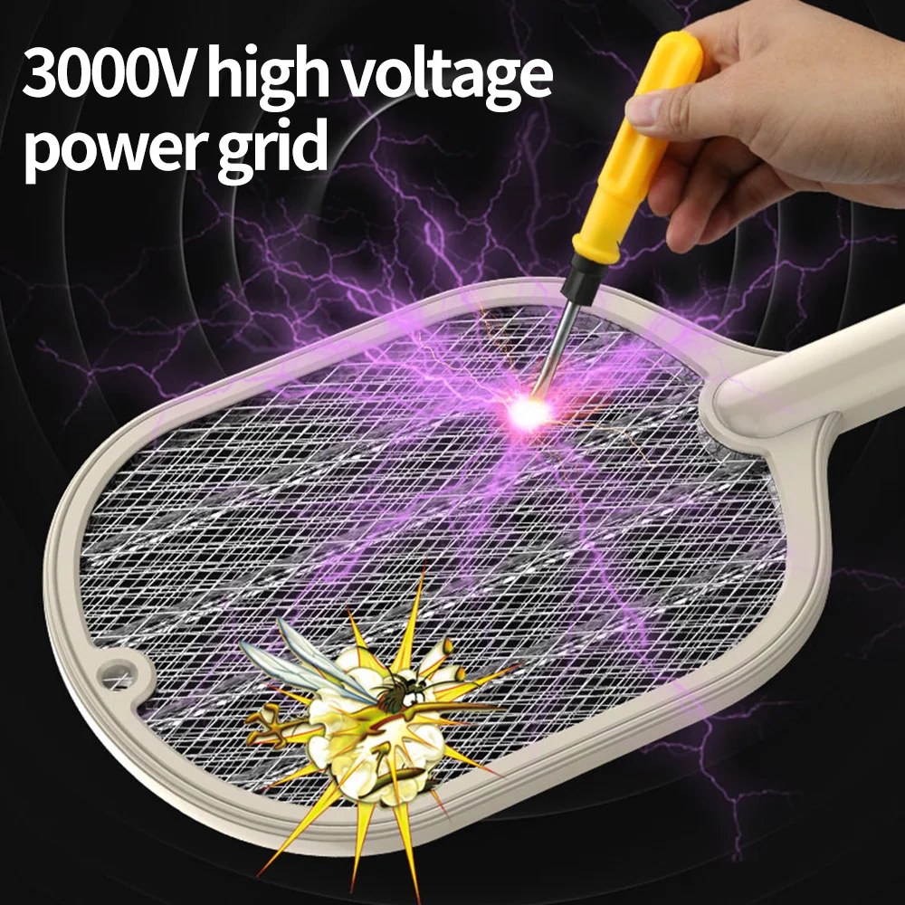 

Electric Mosquito Swatter With UV Lamp Rechargeable Mosquito Killer Home Insect Racket Bug Zappers Summer Fly Swatter Trap