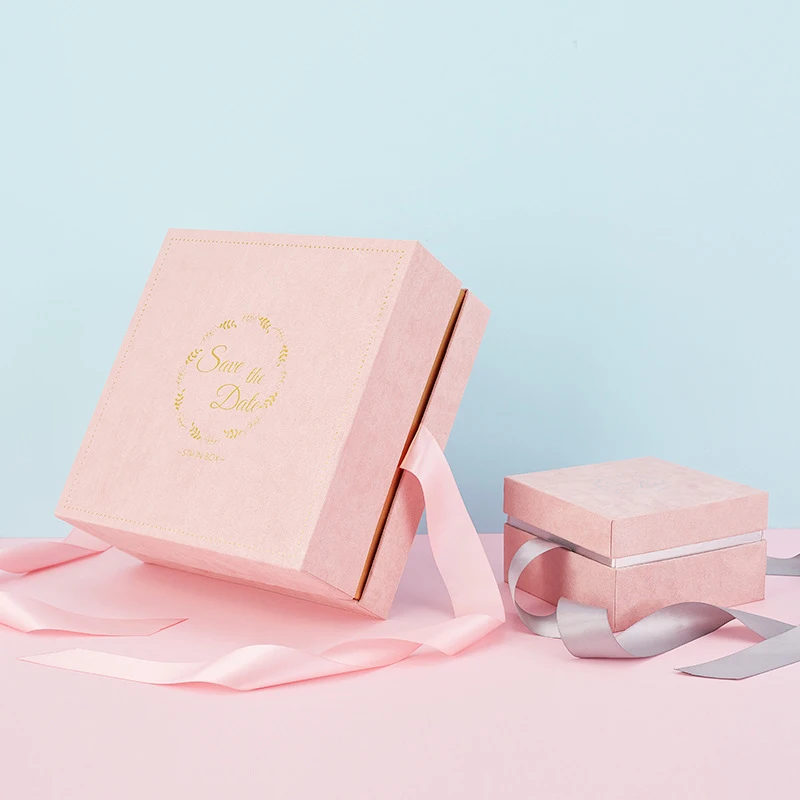 Элегантная качественная квадратная Подарочная коробка романтическое свадебное