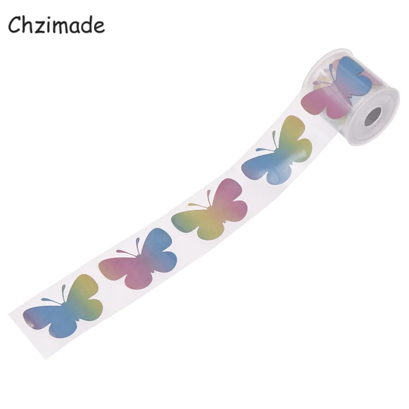 Цветные светоотражающие наклейки Chzimade 1 м х 3 см с изображением бабочки сердца -