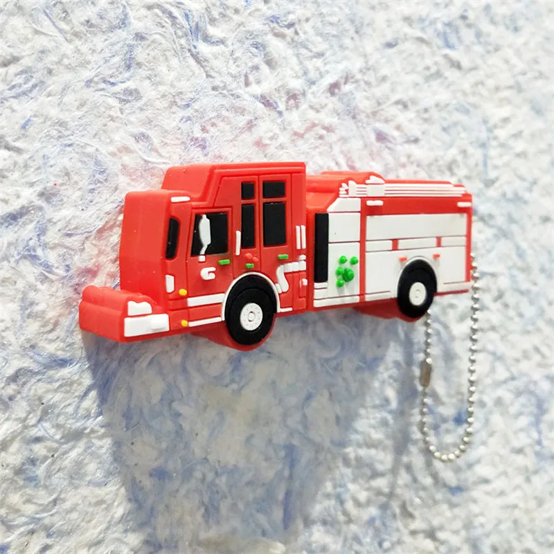 USB флеш-накопитель мультфильм пожарная машина ручка привод 4 ГБ 8 16 32 64 милые