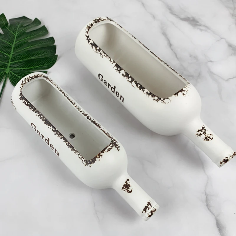 Форма бутылки вина керамический цветочный горшок настольная ваза для растений