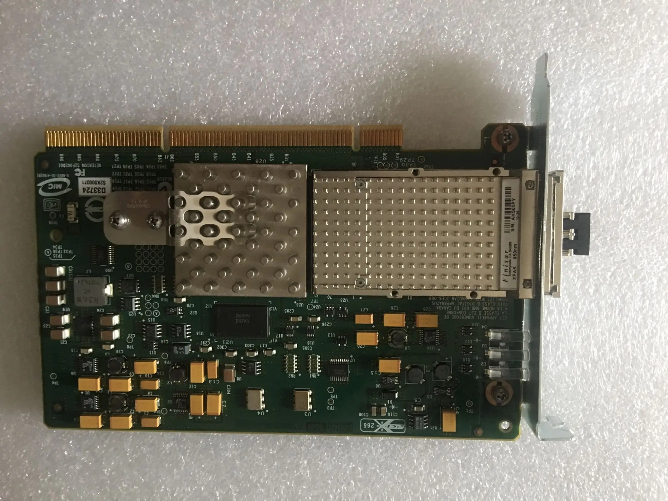 Server PCI-X 2,0 266 МГц 10GBASE-SR AD385A AD385-60001 266 МГц 10gigabit Ethernet fiber Channel SR Adapter
