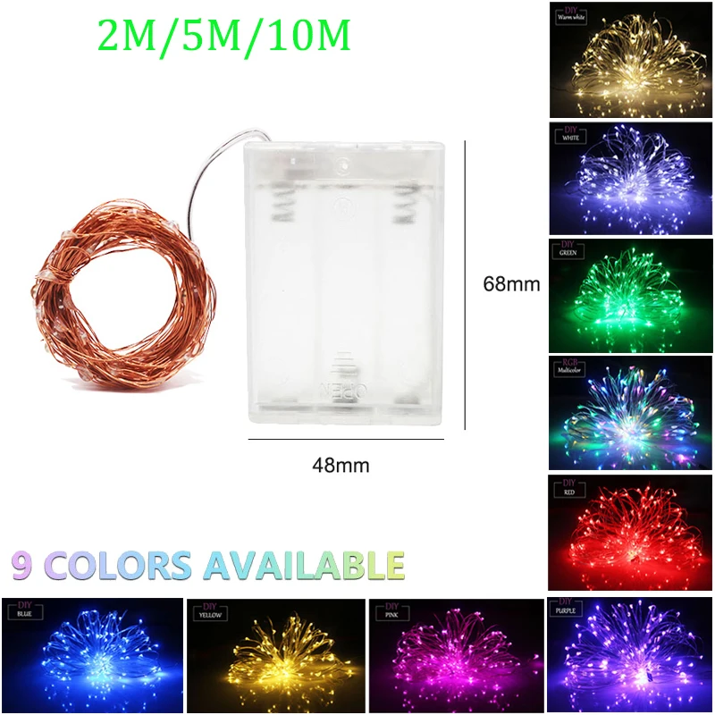 Новинка 2 м 5 10 Сказочная гирлянда светодиодные шаровые гирлянды
