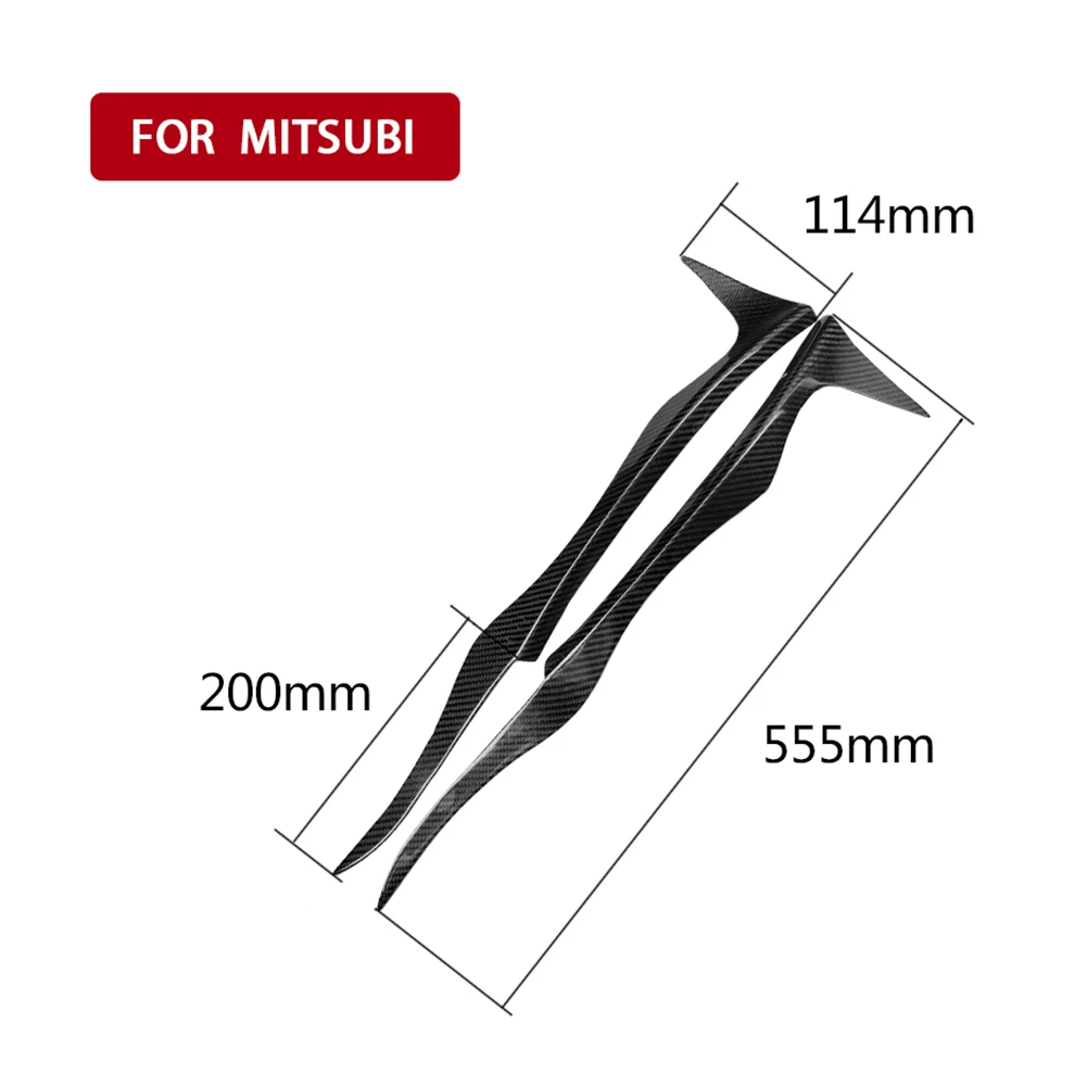 

VODOOL 2Pcs Car Headlights Eyebrow Eyelid Cover Trim Car Styling Decoration Carbon Fiber for Mitsubishi Galant 1997-2002