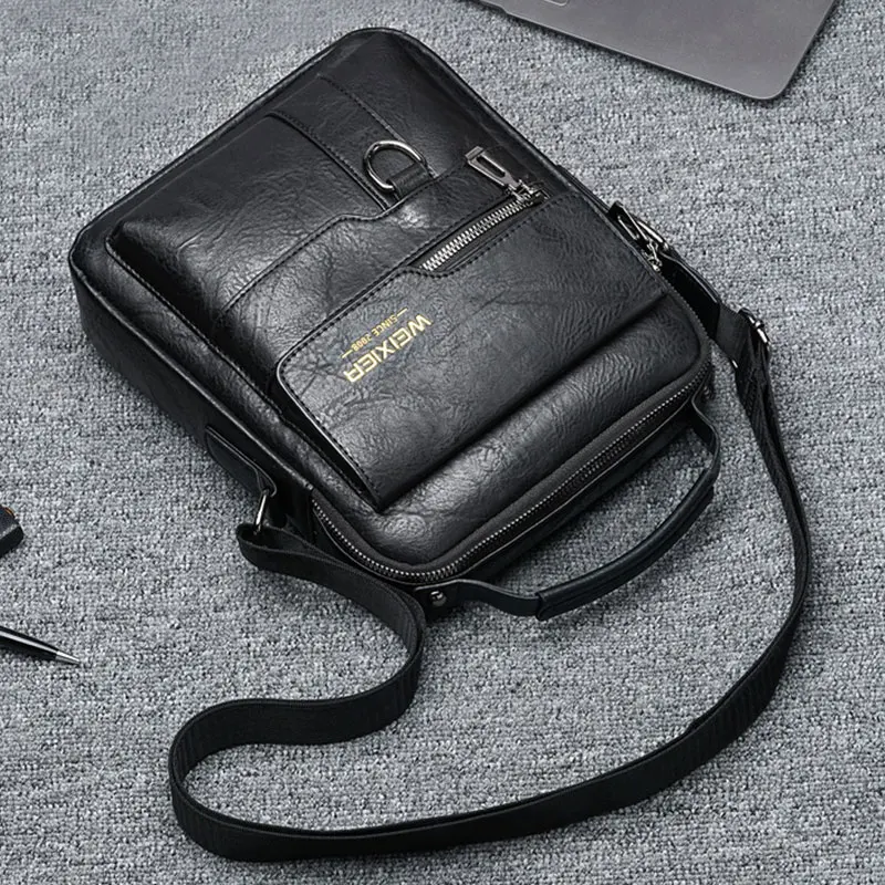 

Men's Crossbody Bag Men Shoulder Bags Zippers Handbags Large Capacity Artificial Leather Bag For Male Messenger Tote Bags