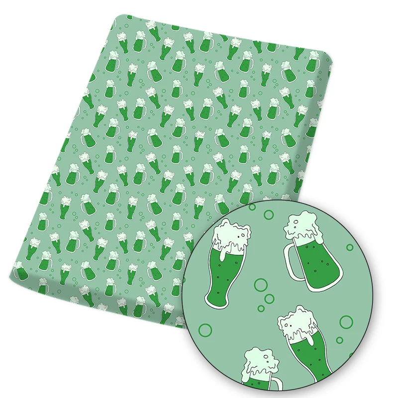 Полиэфирная хлопчатобумажная ткань в виде клевера тканевая с принтом женский