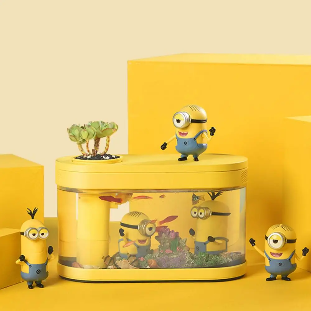 Xiaomi геометрический аквариум Aquaponics экосистема небольшой водный сад экологический прозрачный аквариум USB Перезаряжаемый