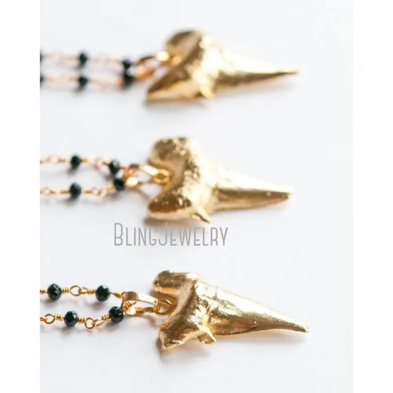 NM33946 Shark Tooth Necklace Gold Shark Tooth Necklace Gold Shark Necklace Tooth Pendant Tribal Necklace Tribal Jewelry