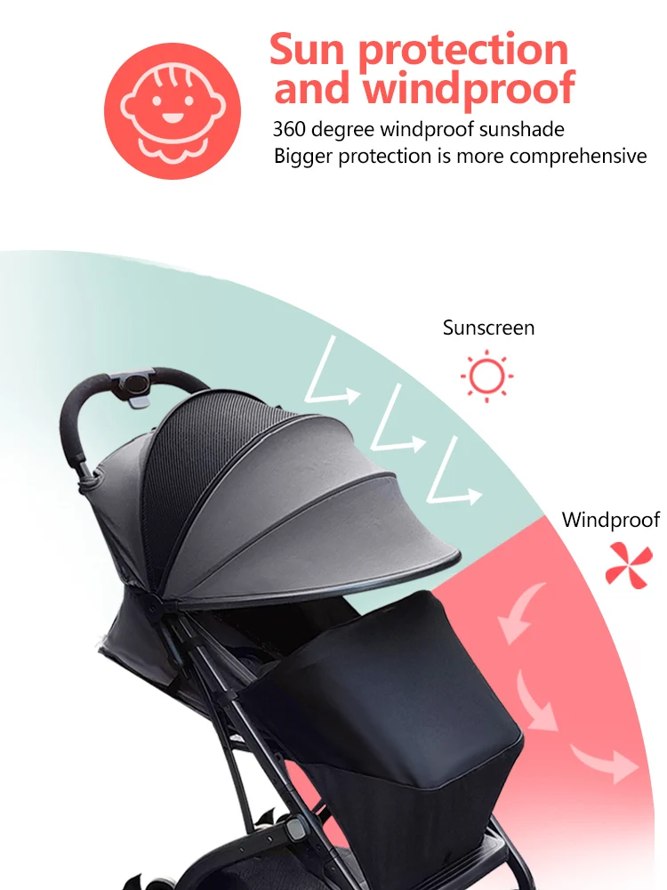 Детская коляска Ультра Легкая Складная может сидеть Лежащая детская портативная