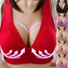 Привлекательный бюстгальтер пуш-ап с пуговицами спереди, однотонный бюстгальтер с чашкой B C, бюстгальтер без косточек, спортивные бюстгальтеры с защитой от провисания груди для женщин 2021