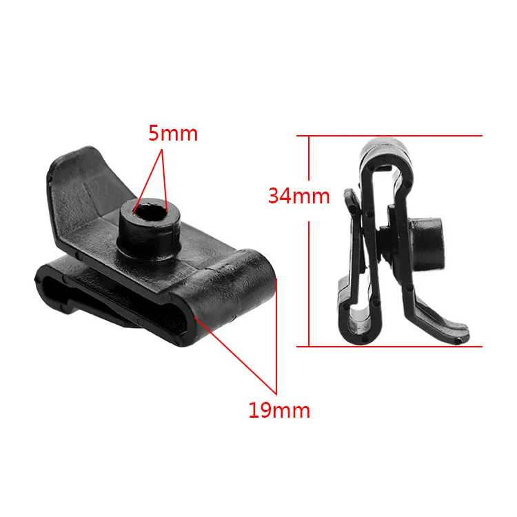 50Pcs Plastic Plug Fastener Hood Prop Rod Support Clips Auto Car Fender Retainer 5mm Hole for Toyota Mazda | Автомобили и