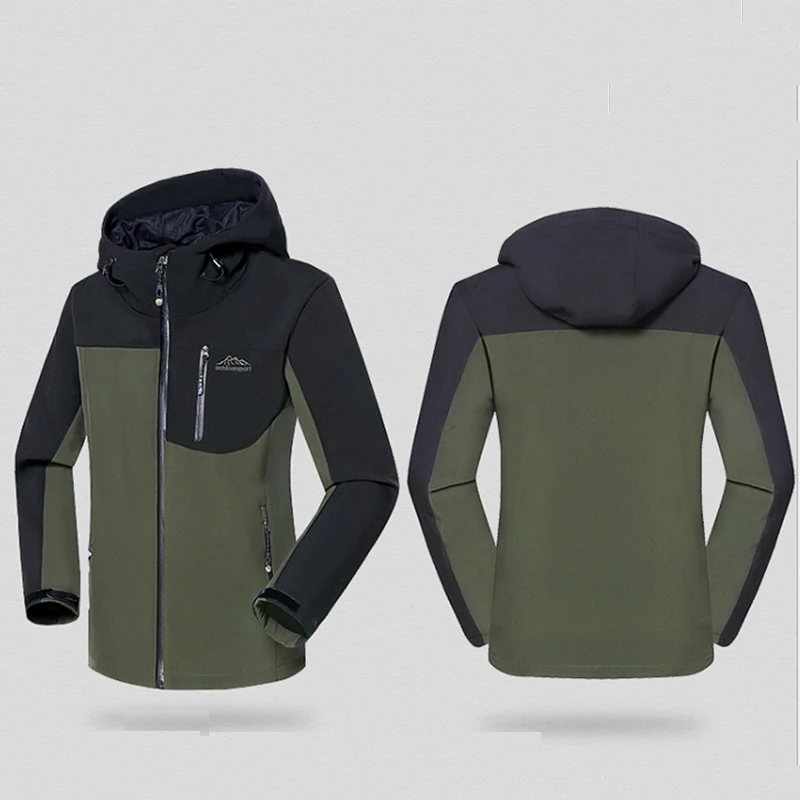 Мужской костюм для рыбалки зимние брюки из мягкой кожи акулы куртка альпинизма