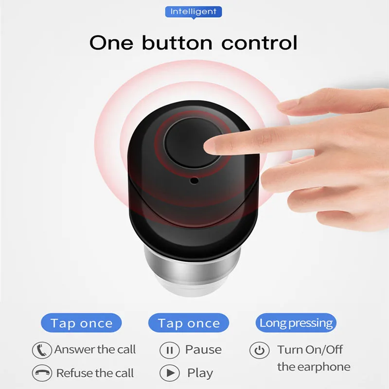 A7 одиночные Беспроводные стерео Bluetooth наушники с микрофоном универсальные