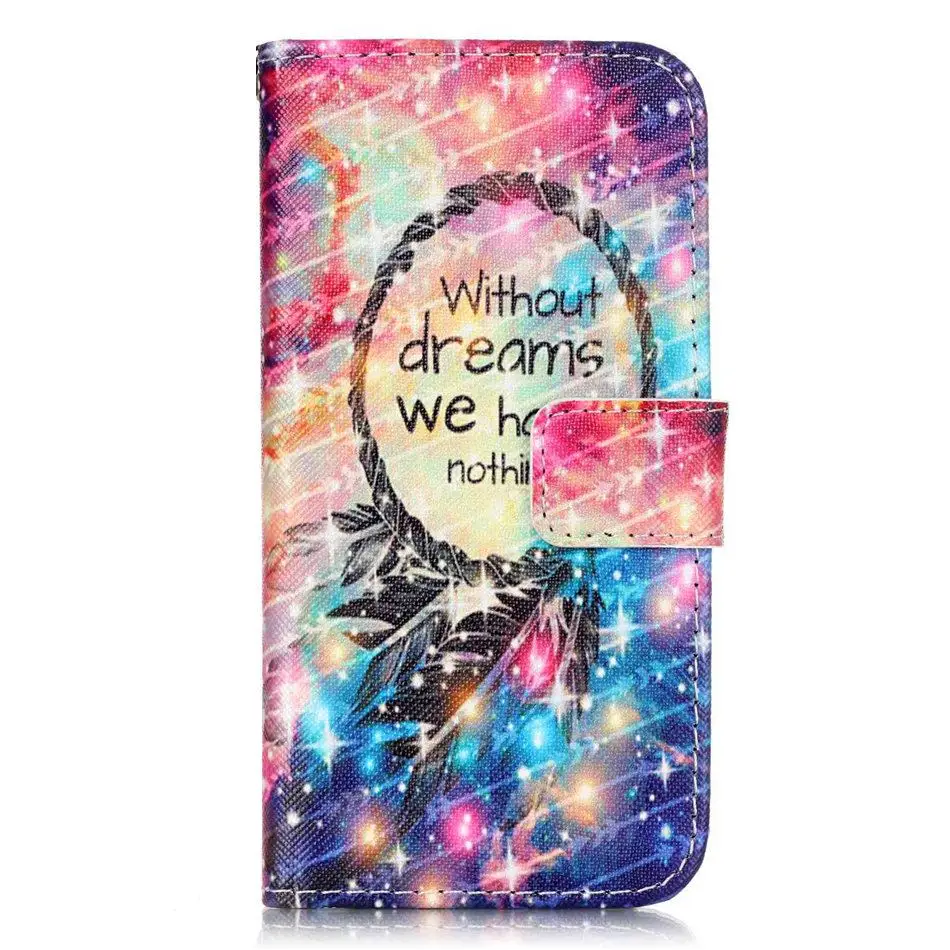 Starry Dreamcatcher Роскошный чехол для iPhone 7, 8, 6, 6S Plus, 5, 5S, SE, 5C, 4, 4S, 6 Plus, 7 Plus, 8 Plus, Fundas, Магнитный флип-чехол, кожаный кошелек, чехол s D03E - Цвет: Starry Dreamcatcher
