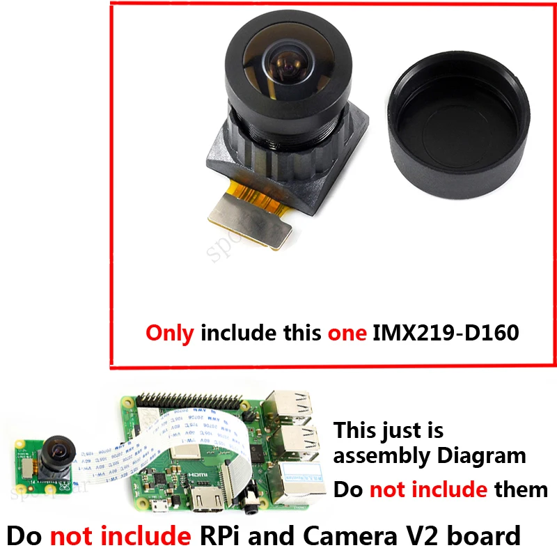 Модуль камеры Raspberry Pi IMX219 для официальной платы V2 160 градусов