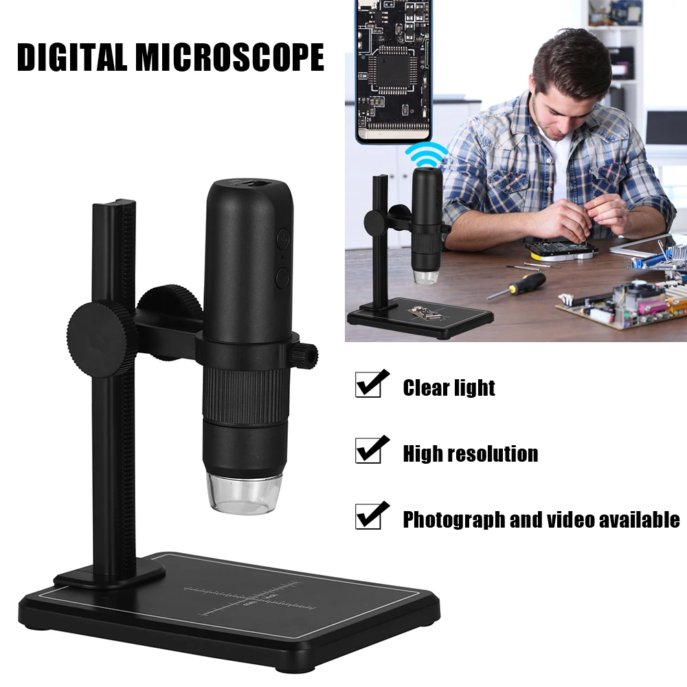 

Digital Microscope MS5 MS4 Wifi Video Electronic Microscope With 8 LED 1080P 1000X 37DB HD For Android IOS PC Magnifying Glass