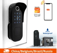 home fingerprint smart lock rim lock with wifi digital card electronic password safety helmet