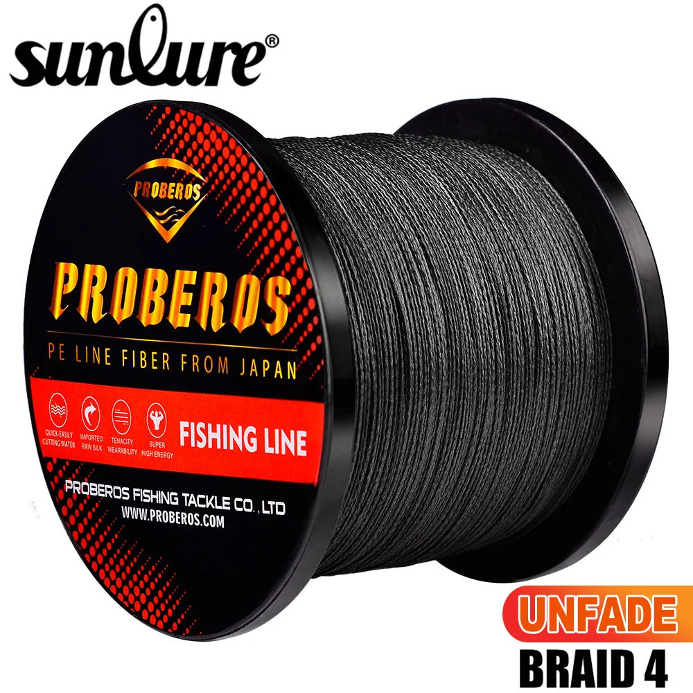 

4-ткет Sunlure леска 2000 м 4 нити 0,1 мм-0,6 мм Unfade пряжа линия 40LB-300LB лески рыболовная леска