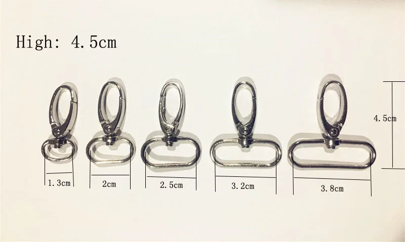 100 шт./лот, 5X3,2, металлическая багажная сумка, собачья Пряжка, карабин, вешалка для сумок, застежка-карабин, сделай сам, швейный брелок для ключей ручной работы, кнопки AU351