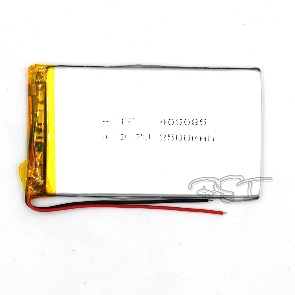 

10Pcs 3.7V Polymer Lithium Battery 405085 Rechargeable Li-ion Cell 2500mAh For MP5 Navigator GPS MP3 MP4 Ebook Speaker Camera