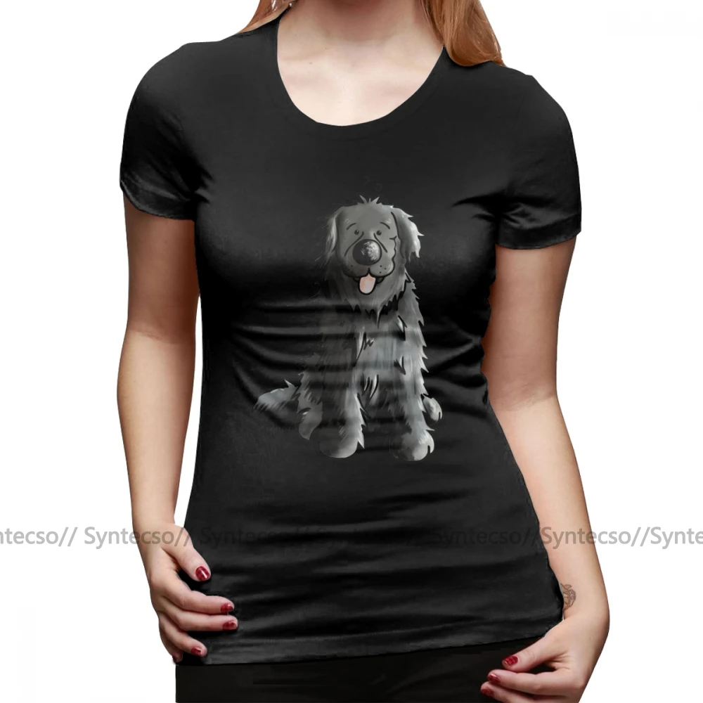 Ньюфаундленд футболка с изображением утенка черный героями мультфильмов