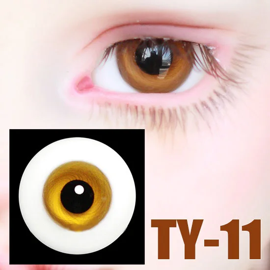 

BJD Doll eyes suitable for 1-3 1-4 1-6 size eyes TY-11 black pupil non-lined series glass eye doll accessories