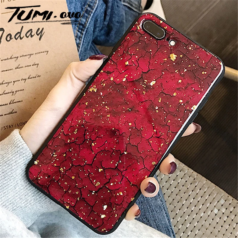 Мраморная Золотая фольга задняя крышка для Samsung Galaxy S7 edge S8 S9 Plus S10 Lite Note 8 9 M10 M20 M30