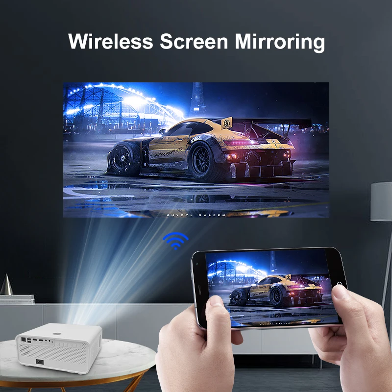 Light Unicorn HQ7 LED Home Cinema 1080P Video Projector Full HD 7000 Lumens Wifi Bluetooth( Android Optional ) LCD Movie Beamer |
