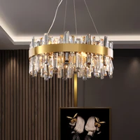 living room crystal round chandelier retro design luxury modern lamps bedroom study dining room interior lamps