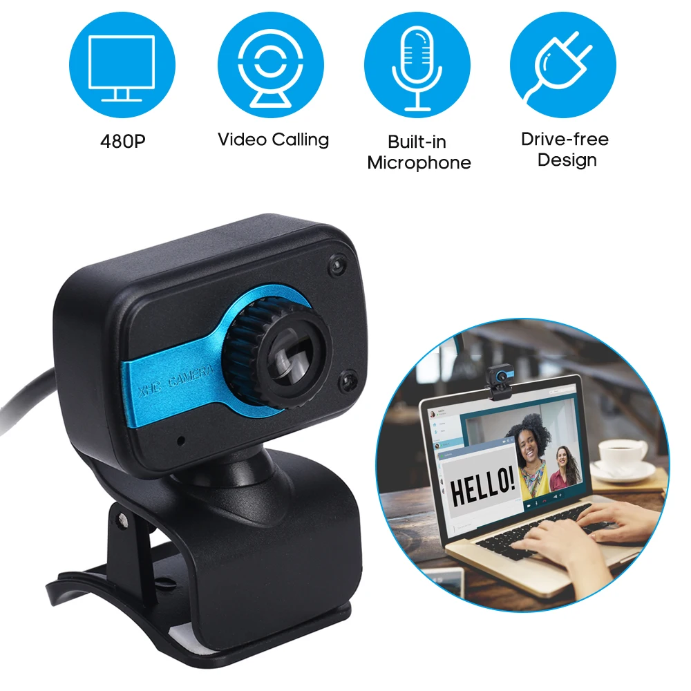 

usb Webcam 480 hd Web Camera with Built-in Microphone 360 Degree Rotation web cam on pc computer focus camera for pc laptop