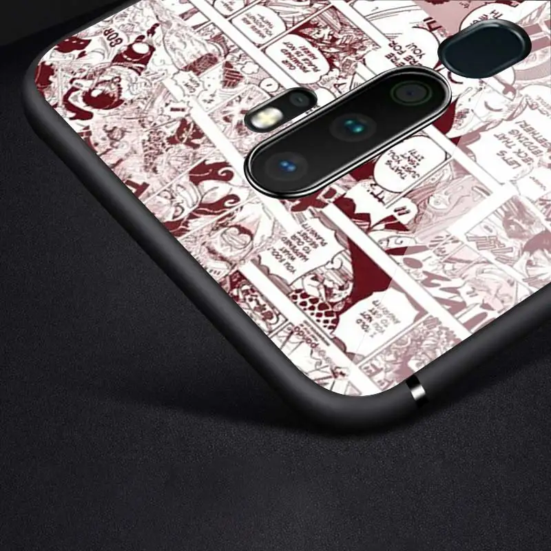 

Cartoon Manga Japanese for OPPO Reno 2 Z 2Z 2F 3 4 Pro 5G F7 A5 A9 2020 Super Bright Black Phone Case Soft Cover Shell