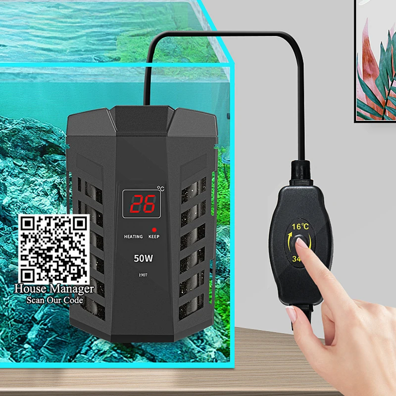 20-34 градусов Цельсия контроль температуры для аквариума нагреватель черепаха