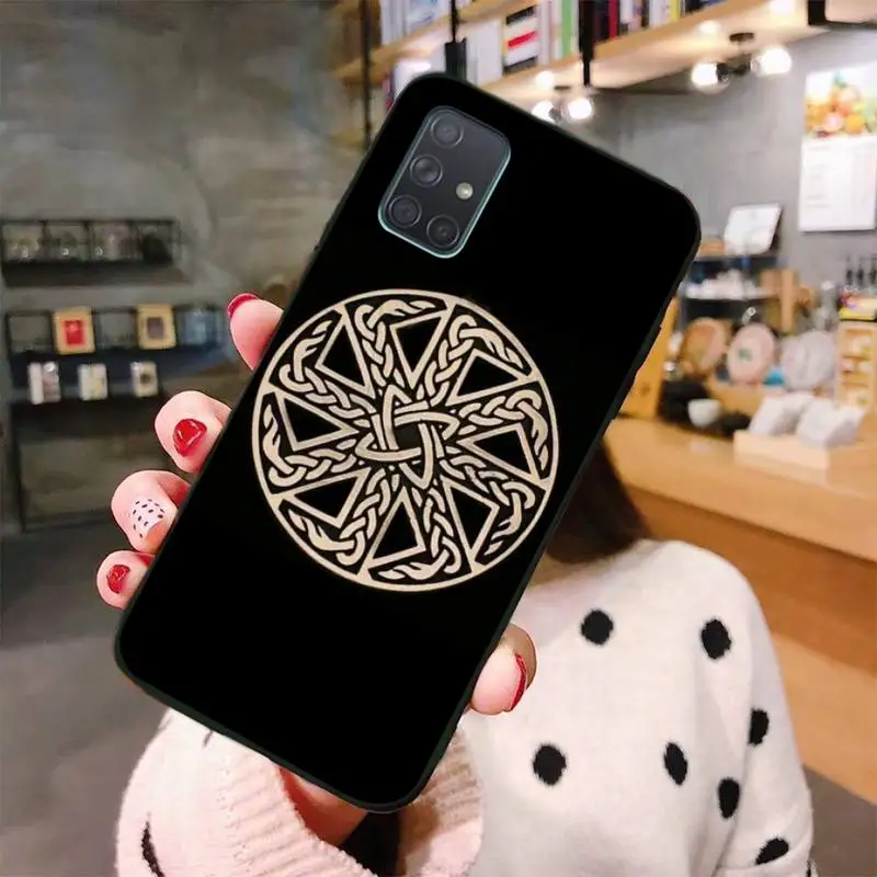 

Slavic symbol Kolovrat Phone Case For Samsung Galaxy A21S A01 A11 A31 A81 A10 A20E A30 A40 A50 A70 A80 A71 A51