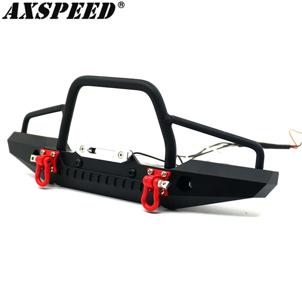 AXSPEED металлический передний бампер с крючком прицепа для 1/10 RC Гусеничный