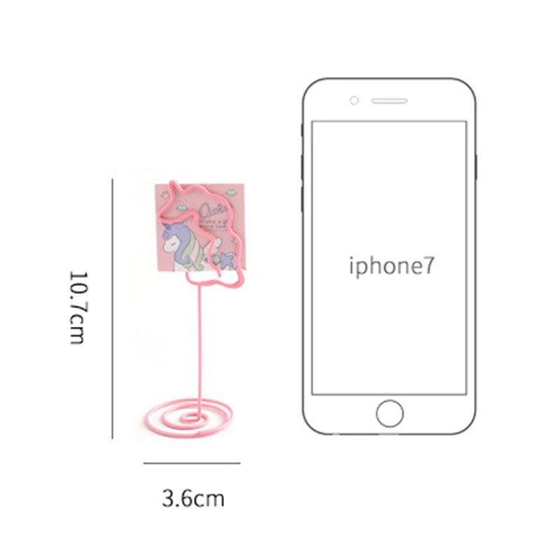 Настольные заметки зажимы в форме единорога сердца свадебные сувениры место