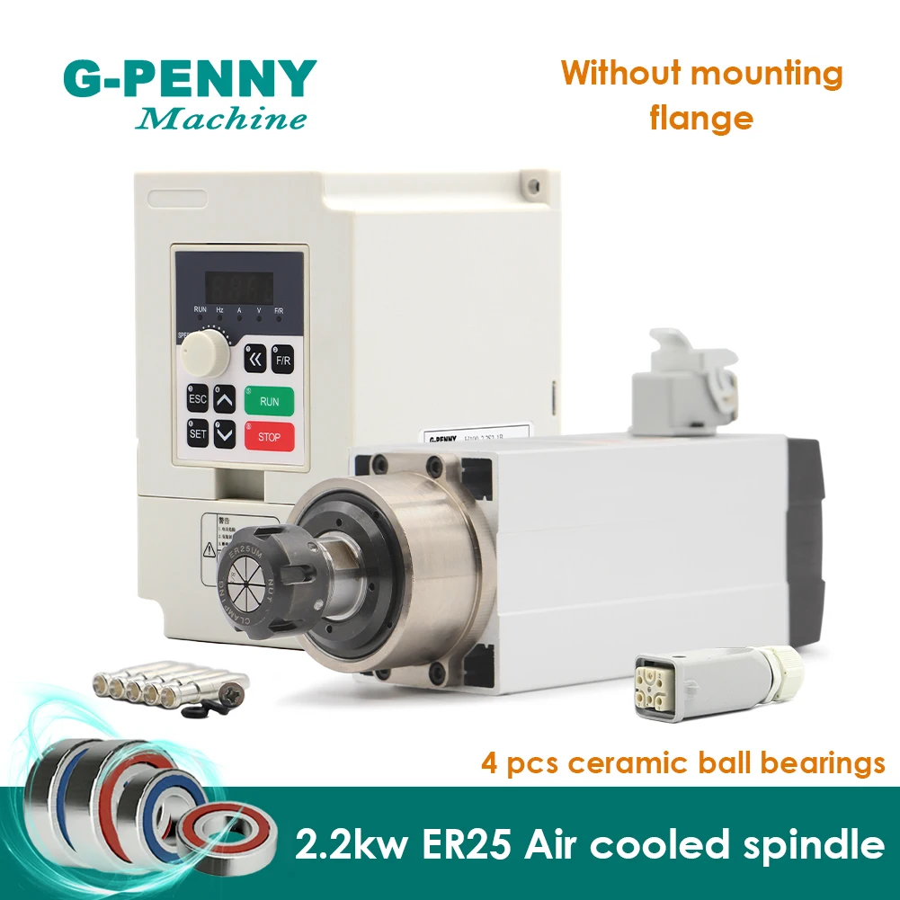 Деревянный шпиндель с воздушным охлаждением 220 В 0 01 КВТ ER25 4 шт. керамические