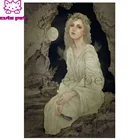 Алмазная живопись gretro для женщин, перо, вышивка крестиком, алмазная вышивка, мозаика, декор комнаты,