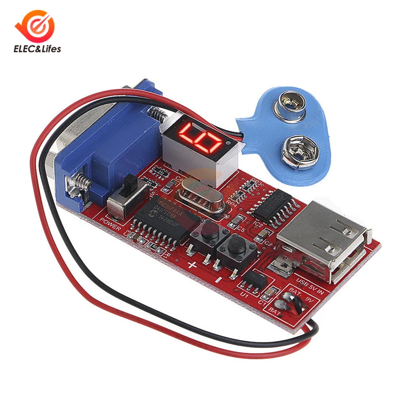 

LED Digital VGA Signal Generator LCD Tester 15 Different Signals Output VGA/XGA RGBHV USB Battery Dual Power Supply DC 9V Module