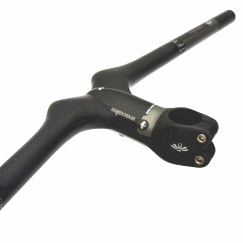 

Wacako MTB Bicycle One-Shaped Integrated Handlebar with Stem Black Matte Carbon MTB Handlebar