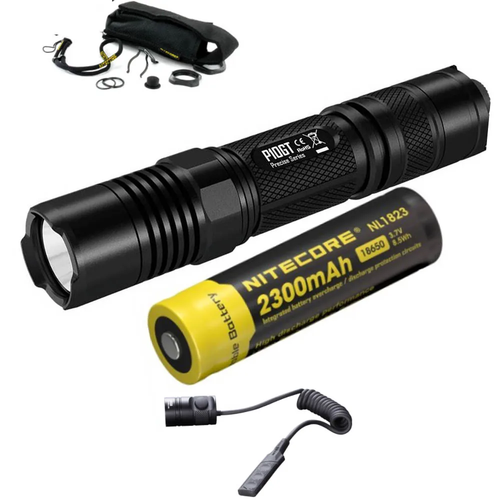 NITECORE P10GT тактический фонарь CREE XP L HI V3 светодиодный макс 900 люмен луч бросок 286 м +