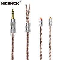 nicehck c24 6 replace cable 24 core silver plated copper pure copper wire 3 5mm2 5mm4 4mm mmcxnx7qdc0 78 2pin for asx mk3