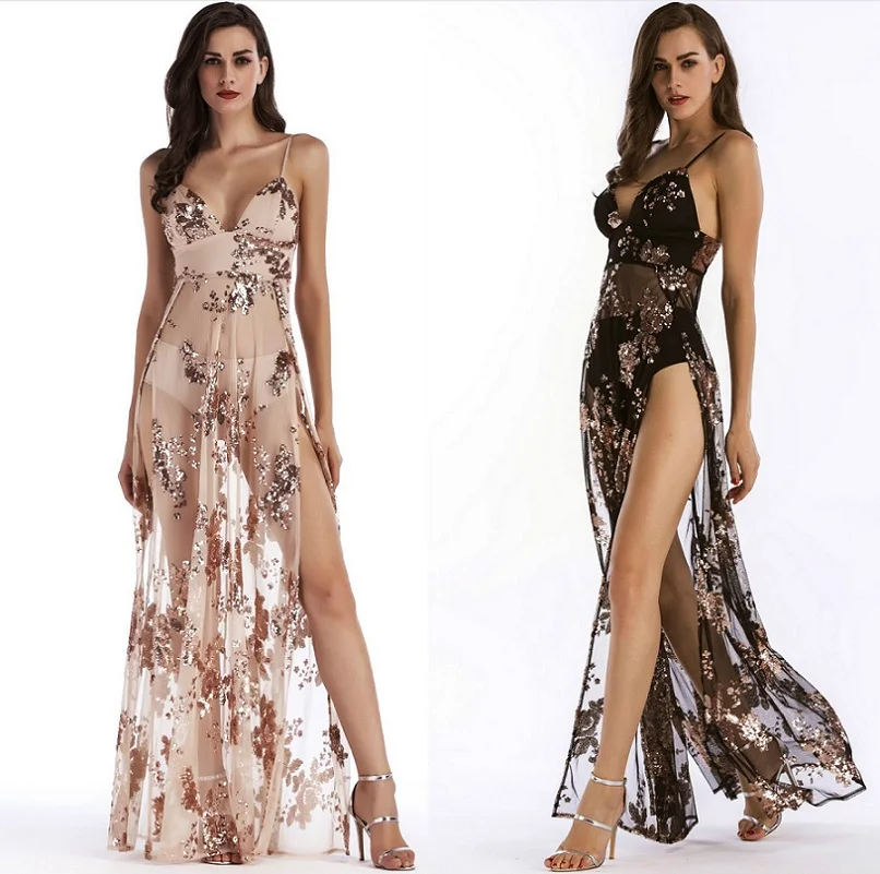 

Летнее платье с v-образным вырезом горловины и с пайетками плечо без рукавов с тонким ремешком Разделение цветов фатиновая юбка из органзы, ...
