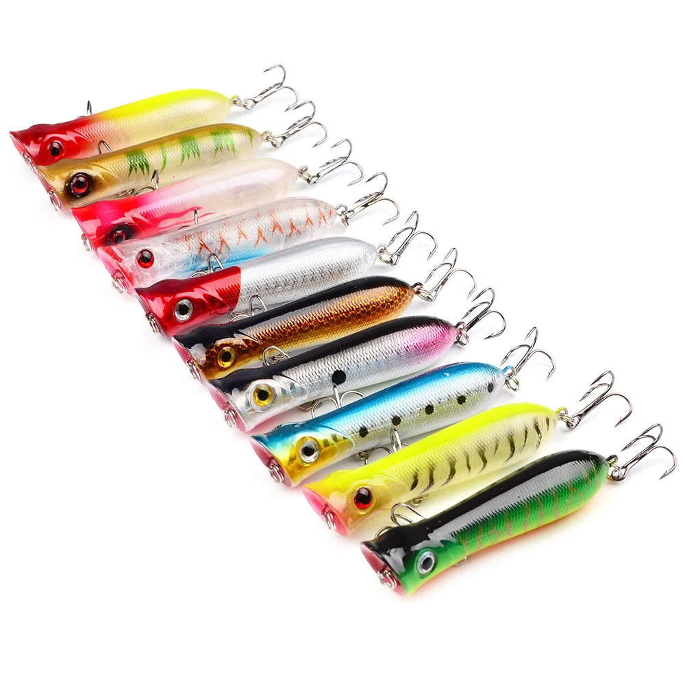 

1Pcs Lifelike Crankbait Popper Lures 10.7g/8cm Floating Artificial Hard Sea Fishing Baits Wobblers Tackle For Fishing