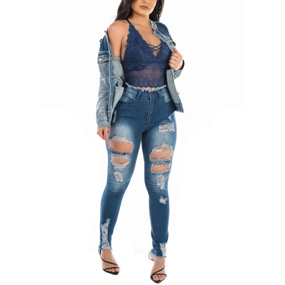 Повседневные модные рваные узкие джинсы Wjustforu для женщин летние уличные брюки в